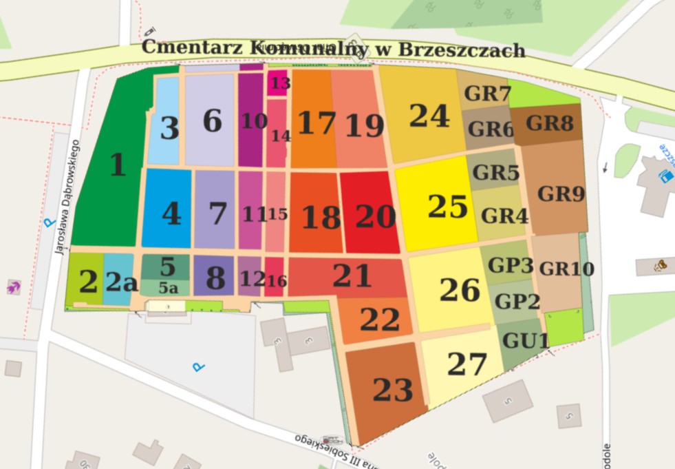 Mapa cmentarza